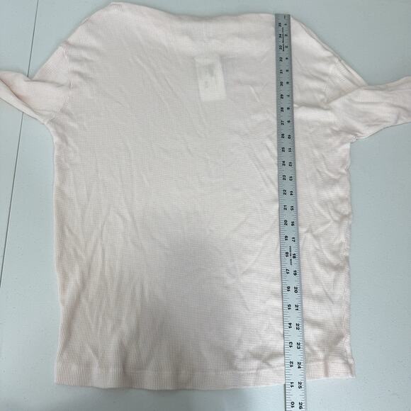 Michael Stars Womens Top S Ballet Pink Penelope Waffle Knit Off The Shoulder Tee - Picture 6 of 12